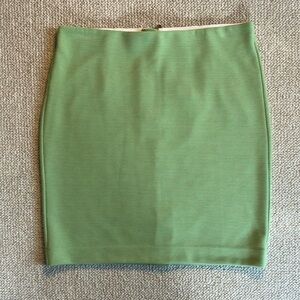 LOFT Green Mini Pencil Skirt